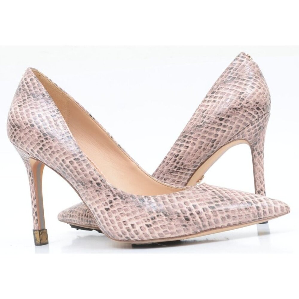 Sam Edelman Womens 7.5 Hazel Leather Pointed Toe Classic Pump Office Business